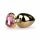 Easytoys Metal Nr.8 - Analplugg med hjärtfot - Guld-Rosa (3,5cm)