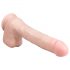 EasyToys - Stor dildo med sugkopp & bollar (29,5cm) - naturlig