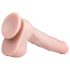 EasyToys - Stor dildo med sugkopp & bollar (29,5cm) - naturlig