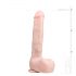 EasyToys - Stor dildo med sugkopp & bollar (29,5cm) - naturlig