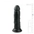 Easytoys - verklighetstro dildo med sugkopp (15,5cm) - svart