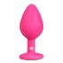 Easytoys Diamond - vit bling analplugg (medium) - rosa