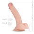 Realistisk Fantasi Derek - Äkta Testiklar Dildo 22cm (Natur)