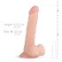 Realistisk dildo Felix - med kulor, 22 cm, naturfärg