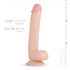 Real Fantasy Elvin - realistisk dildo med pung - 28 cm (hudfärg)