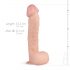 Realistisk Lexon-dildo med pung - 33 cm (natur)