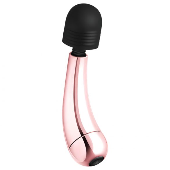 Rosy Gold Wand Mini Curve - laddbar, masserande vibrator (roséguld)