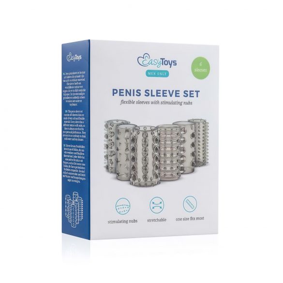 Easytoys Penis Sleeve-set - rökfärgad (6 st)