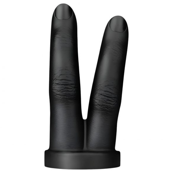 BUTTR Victory - dubbel fingeranaldildo (svart)