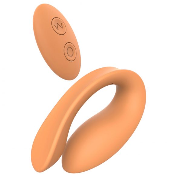 Glam - uppladdningsbar parvibrator med fjärrkontroll (orange)