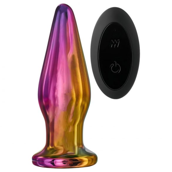 Glamour Glas - spetsig, fjärrstyrd analvibrator av glas (färgglad)