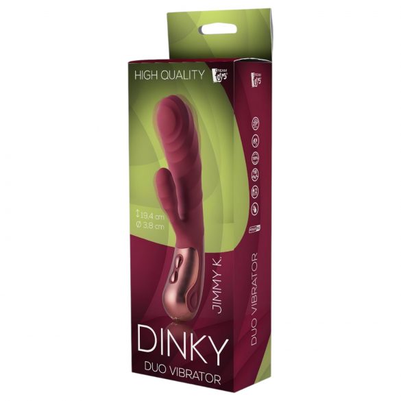 Dinky Jimmy K. Duo - uppladdningsbar klitorisvibrator (röd)