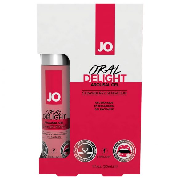 System JO Oral Delight - kylande ätbar glidmedel - jordgubb (30ml)