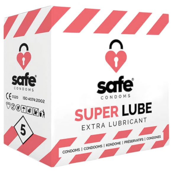 SAFE Super Lube - extra glidmedel kondom (5 st)