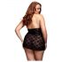 BACI Plus Size - halterneck spetsteddy - svart (XL-XXL)