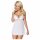 Obsessive 810-BAB-2 - spets babydoll med trosa (vit)